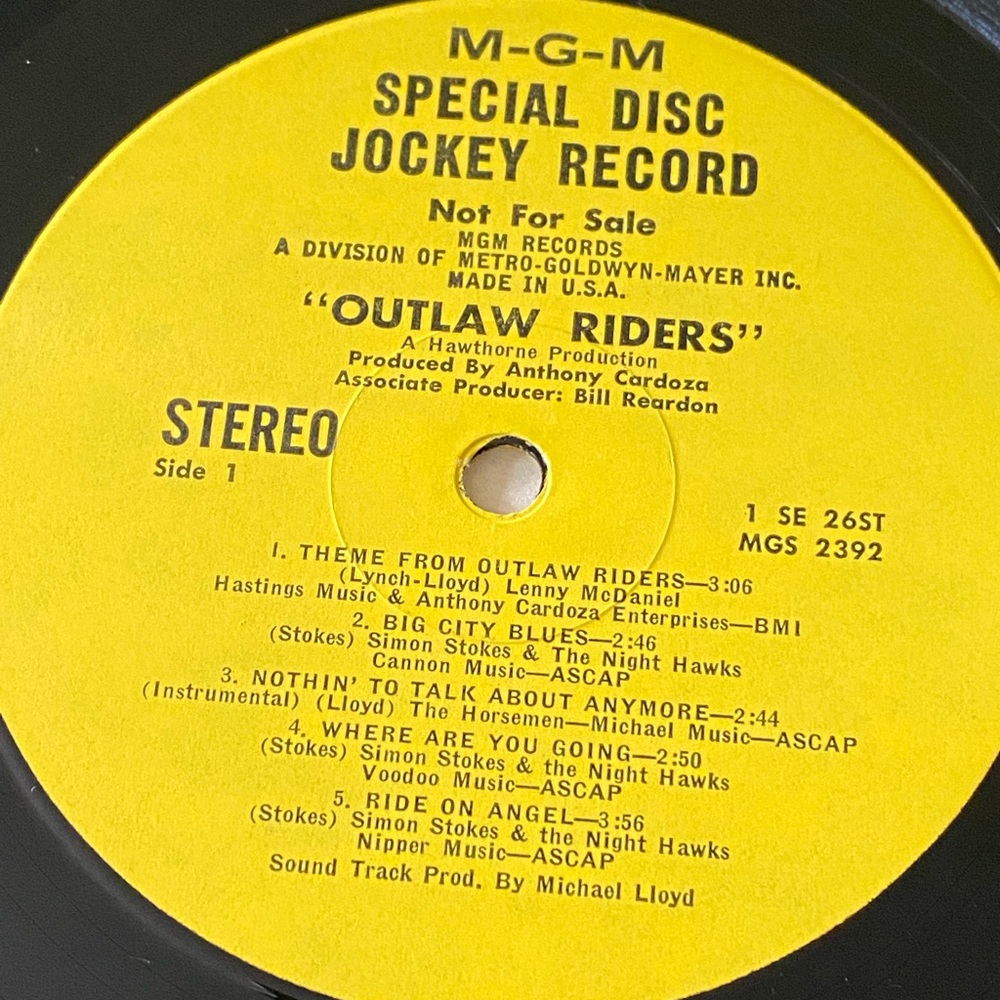 Outlaw Riders 1971 Promo LP - Picture 5 of 7